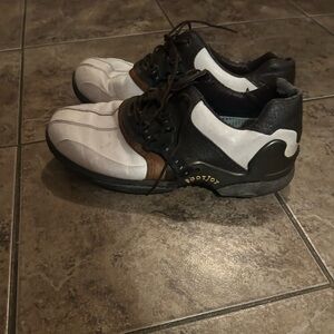 Footjoy LT Series White & Brown Saddle Golf Shoes Mens Size 10.5 M 54705￼